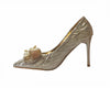 Women's High Heel Diamante Court Shoes