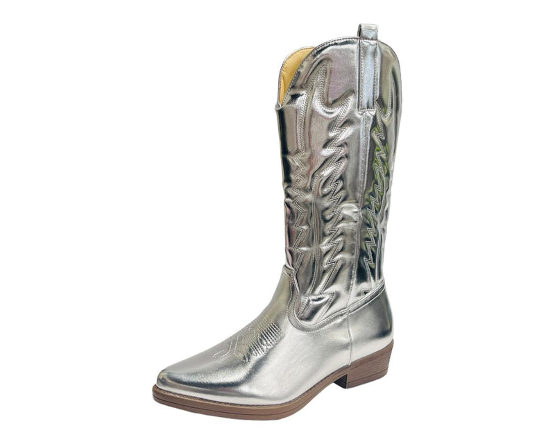 Embroidered Western Cowboy Mid Calf Boots