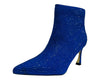 Women's Rhinestone Zip Ankle Boots Heel Shoes