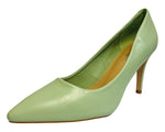 Women's Faux Leather Stiletto Heel Court Shoes Green