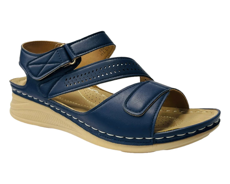 Faux Leather Lightweight Padded Sandals