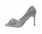 Women's High Heel Diamante Court Shoes