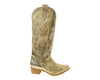 Women's Embroidered Western Cowboy Mid Calf Boots Ladies Faux Leather Shoes