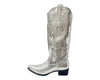 Women's Embroidered Western Cowboy Mid Calf Boots Ladies Faux Leather Shoes