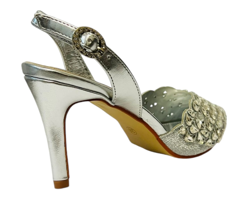 Women's Diamante Court Shoe - Stylish and Elegant