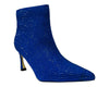 Women's Rhinestone Zip Ankle Boots Heel Shoes