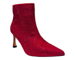 Women's Rhinestone Zip Ankle Boots Heel Shoes