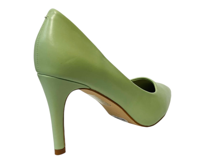 Women's Faux Leather Stiletto Heel Court Shoes Green