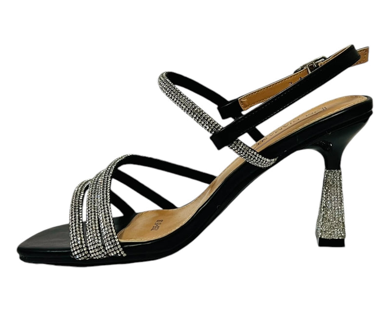 Women's  Diamante Strappy Spool Heel Shoes