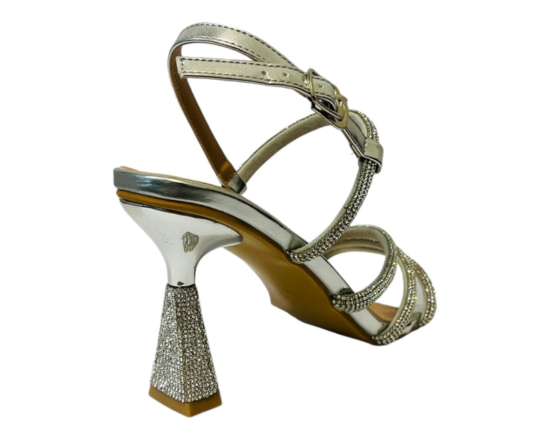 Women's  Diamante Strappy Spool Heel Shoes