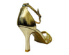 Women's Rhinestone Decor Spool Heels With 3 Strass Straps Heel Shoes