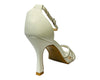 Women's Rhinestone Decor Spool Heels With 3 Strass Straps Heel Shoes