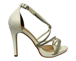 Women's Crossover Diamante Strappy Sandals