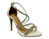 Women's Crossover Diamante Strappy Sandals