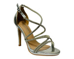 Women's Crossover Diamante Strappy Sandals