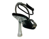 Women's Rhinestone Crossover Strappy Spool Heel Shoes