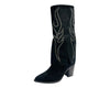 Rhinestone Calf High Fold Over Faux Suede Boots