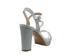 Ankle Strap Diamante Block Heel Shoes