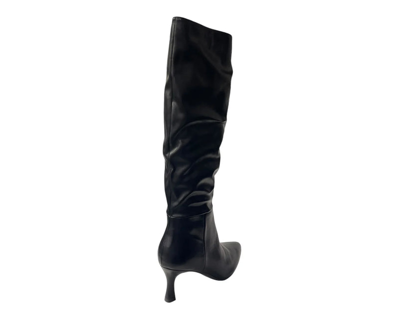 Women's BYJ6108 Faux Leather Knee High Zip Boots