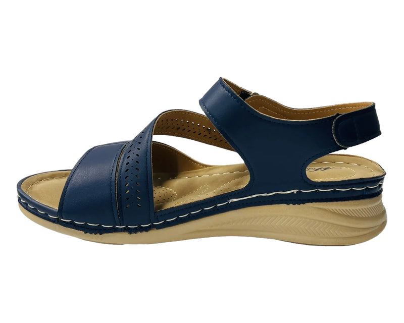 Faux Leather Lightweight Padded Sandals